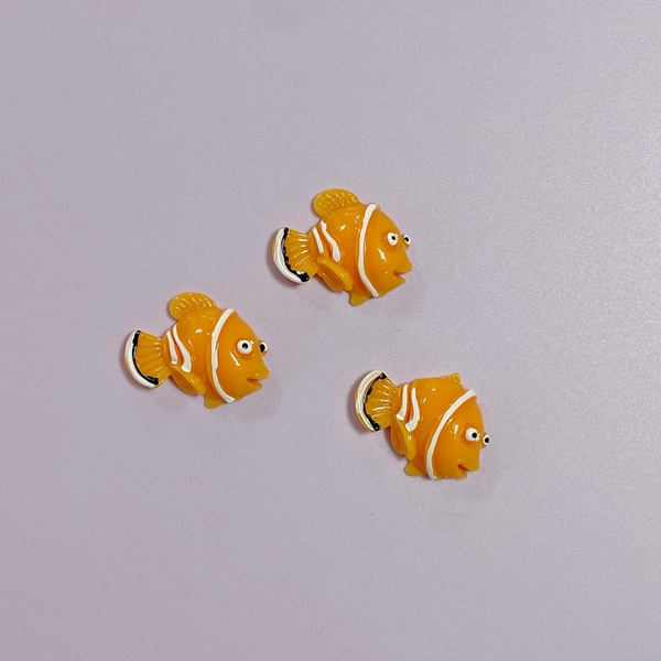 [최소50개]  F046 니모를찾아서 니모 물고기 모형 데코덴 파츠 폰케이스 탑꾸 만들기 재료